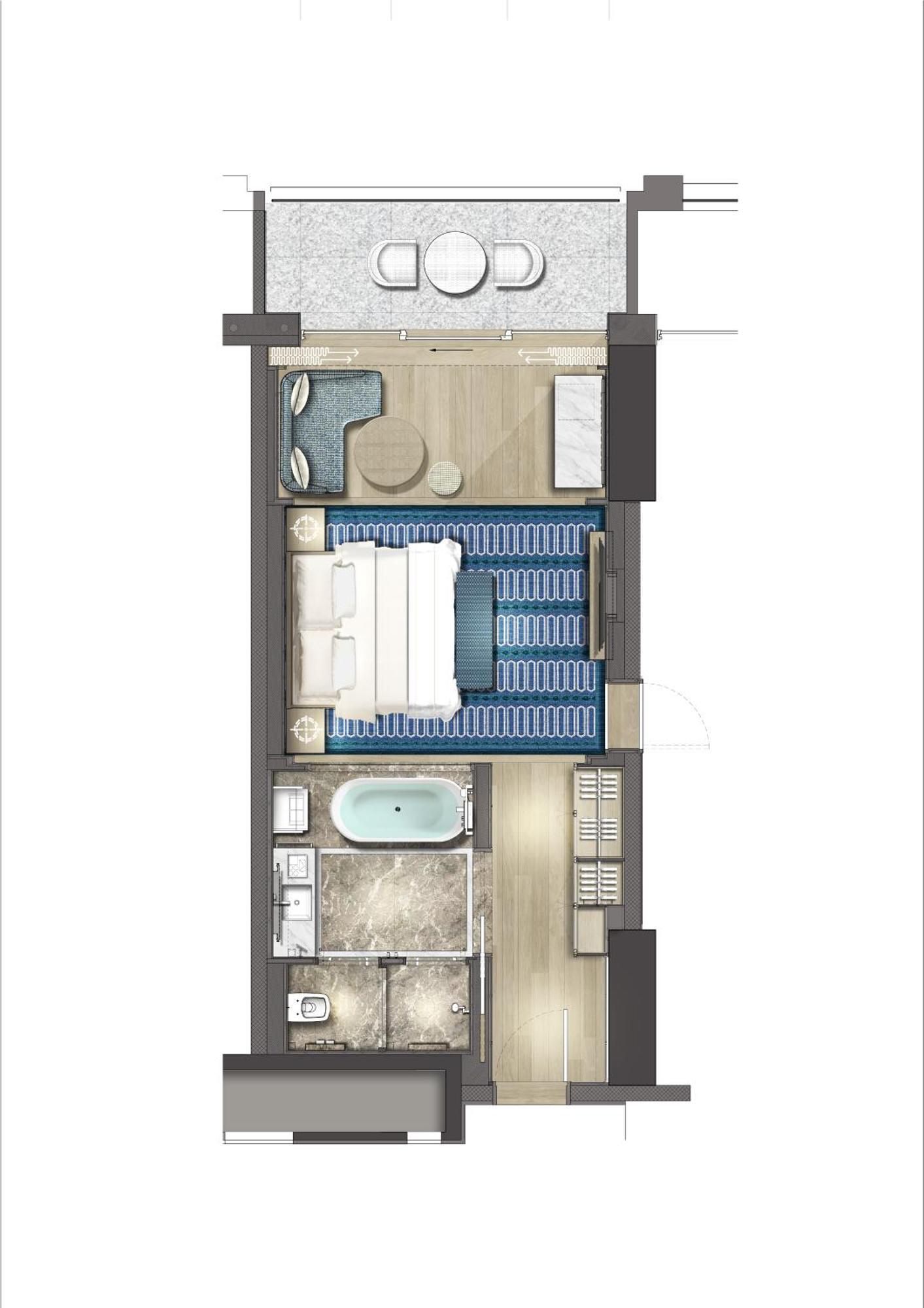 City Of Dreams Mediterranean - Integrated Resort, Casino & Entertainment Limassol Exterior foto Floorplan of a typical room